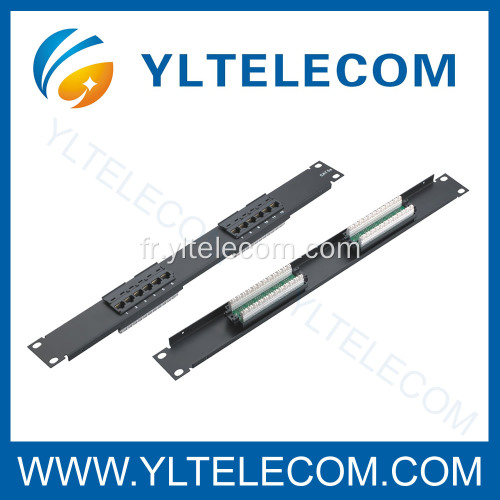 1U 19 pouces 12port type de Patch Panel CAT 5e et Cat.6